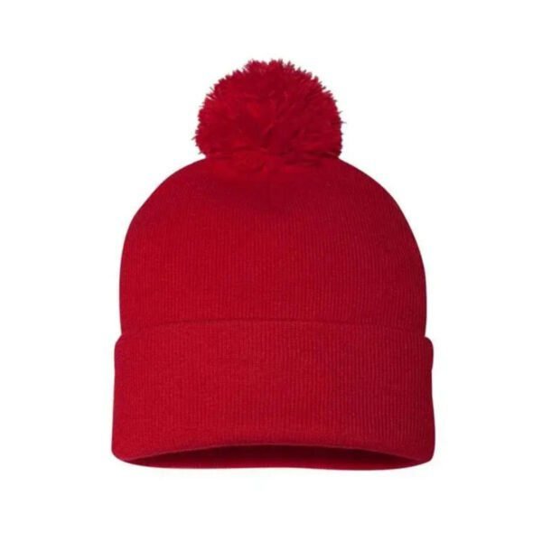 Sportsman - 12" Pom-Pom Cuffed Beanie (Embroidery)