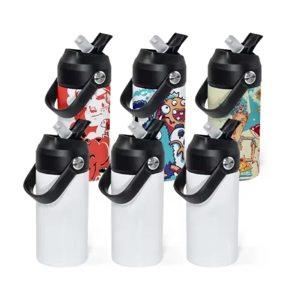 12oz Kids Water Bottle Tumbler With Strap Handle