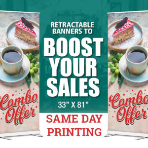 Custom Roll-Up Banners - Same-Day Printing Available (Order by 10 AM)