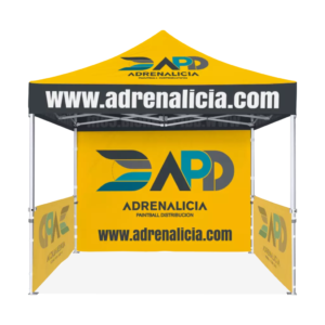 10x10ft Canopy Tent Custom Print Full Color Backwall + 2 Side Wall