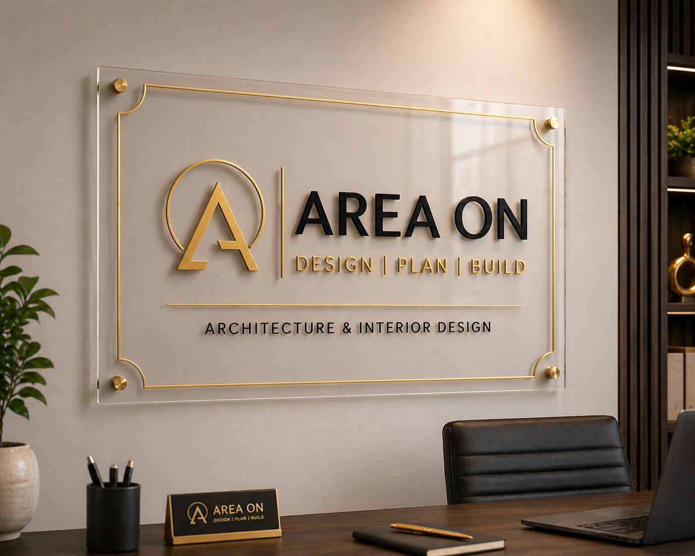 receptions acrylic signs with logo