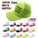 Custom foam front mesh back caps with logo printing