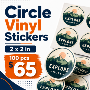 2″ Vinyl Stickers – 100 pcs Deal