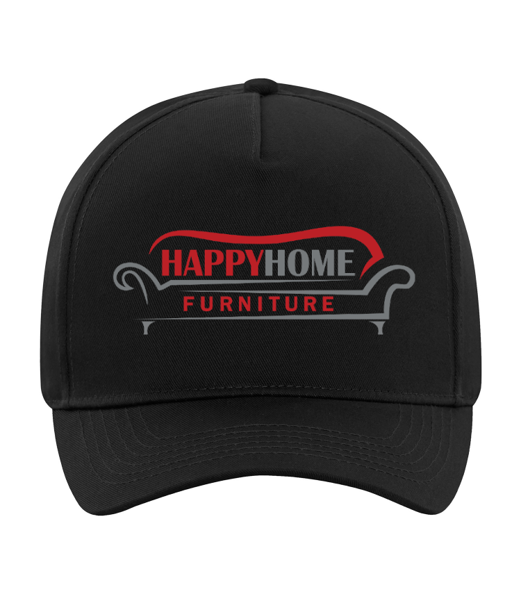 Baseball cap digitally printed with a custom business logo