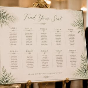 Find your seat wedding seating chart sign