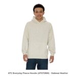 Custom printed ATC F2500 hoodie, ATC Everyday Fleece Hoodie (ATCF2500) · Oatmeal Heather, Ron Russ Print Brampton