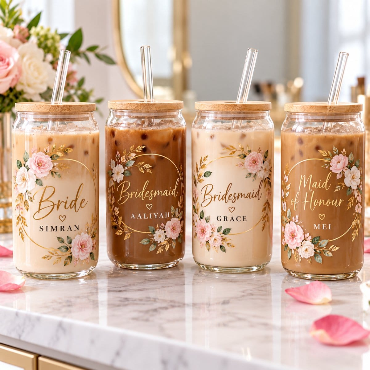 Bridesmaid Glass Cups by Ron Russ Print Brampton