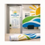 Custom printed adhesive vinyl window and wall graphics
