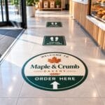 Custom Floor Decals (Anti-Slip) printed in Brampton by Ron Russ Print