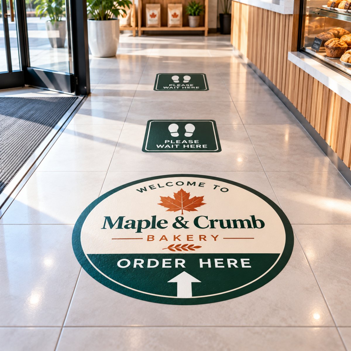 Custom Floor Decals (Anti-Slip) printed in Brampton by Ron Russ Print