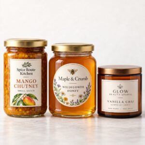Custom Food & Product Label Stickers printed in Brampton by Ron Russ Print