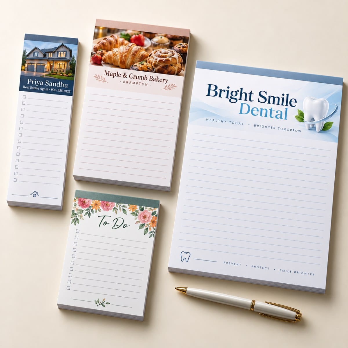 Custom realtor notepads
