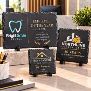 Custom Photo Slates with business logos by Ron Russ Print Brampton