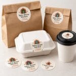 Custom Restaurant & Takeout Stickers printed in Brampton by Ron Russ Print