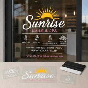 Custom vinyl window decals – Ron Russ Print Brampton