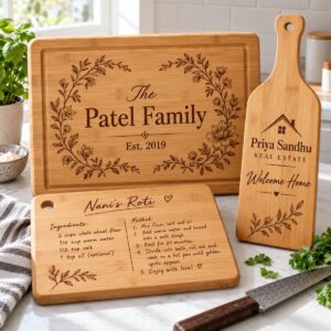 Engraved Bamboo Cutting Boards by Ron Russ Print Brampton