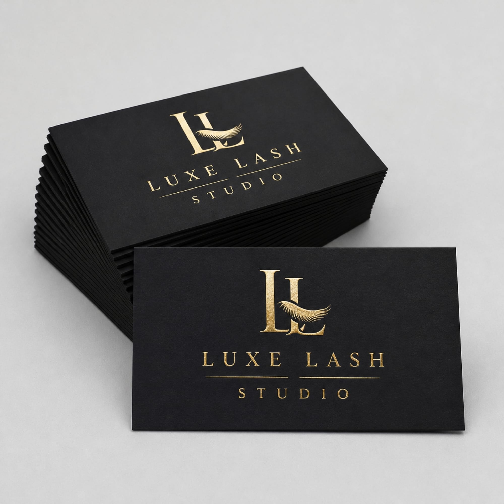 Gold foil business cards