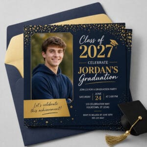 Photo graduation party invitations