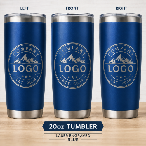 Custom Tumbler engraving with your company logo for promotion